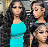 40 Inch 13x4 Glueless HD Lace Front ~ Body Wave Human Hair 200 Density
