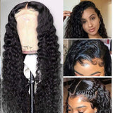 HD 13x4 Lace Front Wig Brazilian Deep Wave Transparent Lace Front Human Hair Wig