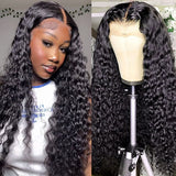 HD Undetectable 13x4 Brazilian Deep Wave Curly Human Hair Lace Wig