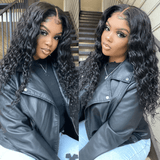 HD 13x4 Lace Front Wig Brazilian Deep Wave Transparent Lace Front Human Hair Wig - MyPlushWigs