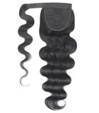 Body Wave Long Wavy Wrap Around Clip In Ponytail Hair Extension Brazilian Remy Human Hair - MyPlushWigs