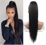 Brazilian Straight Long Wrap Around Clip In Ponytail Hair Extension - MyPlushWigs