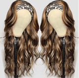 Highlight With Headband Body Wave Human Hair Wig - MyPlushWigs