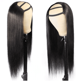 U-Part Virgin Remy Straight Human Hair Wig